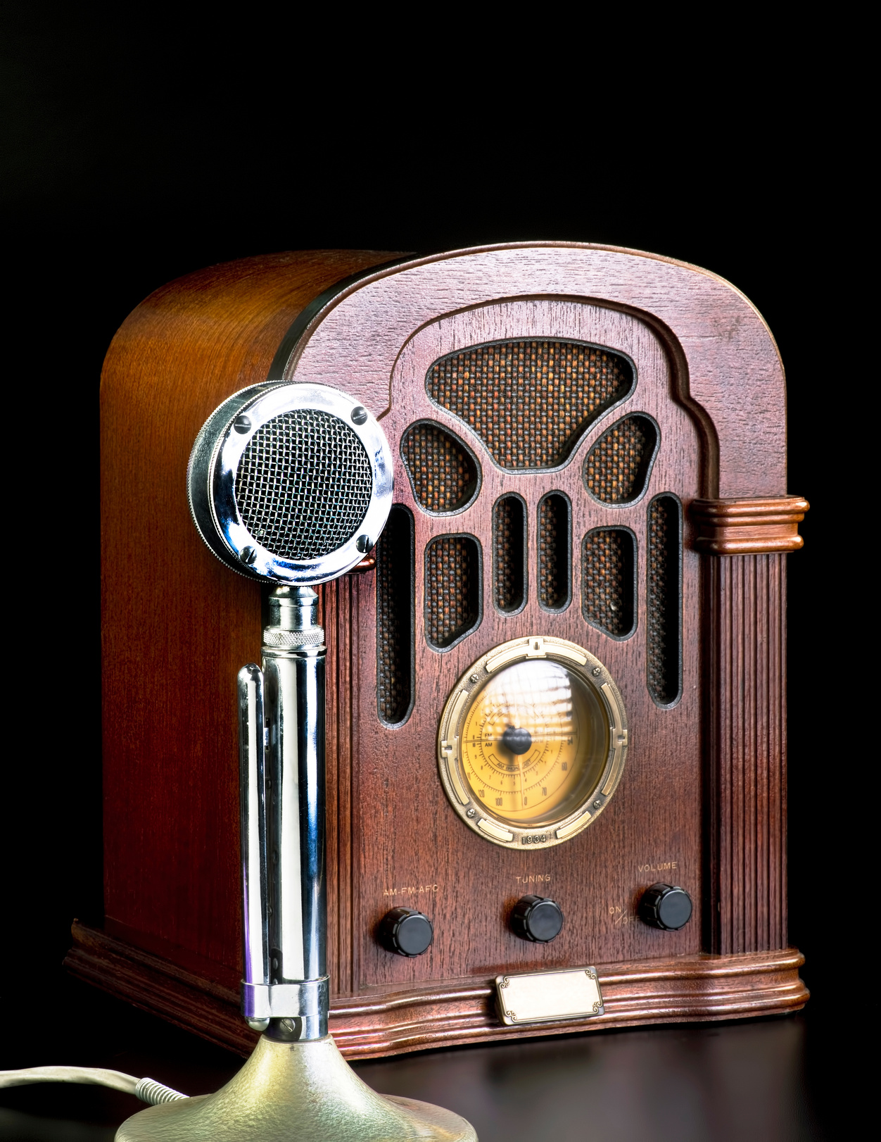 Old Radio and Microphone.